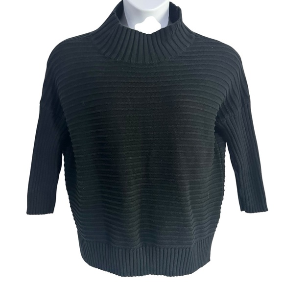 French Connection Mozart Ribbed High Neck Sweater in Black Size M - NWOT - Picture 3 of 6